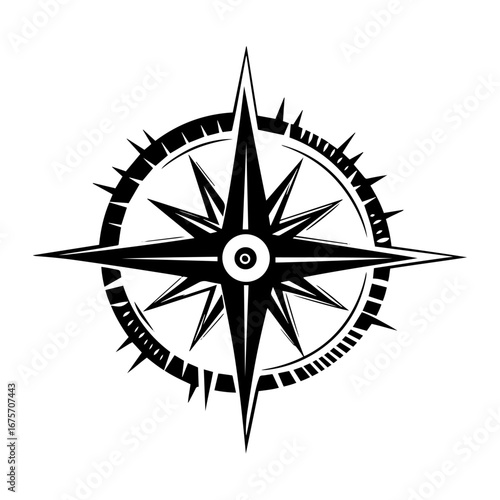 Wallpaper Mural Black Wind Rose Nautical Compass Torontodigital.ca