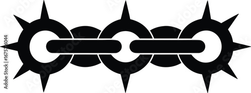 Barbed chain vector icon.eps