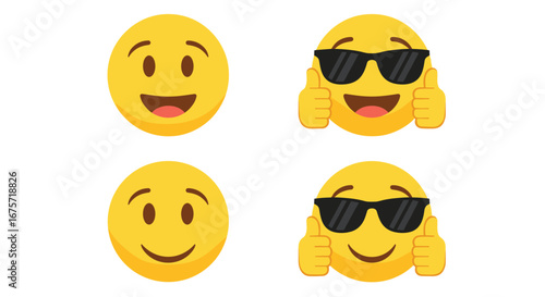 Expressing emotions and approval with animated smiley faces and thumbs up gestures