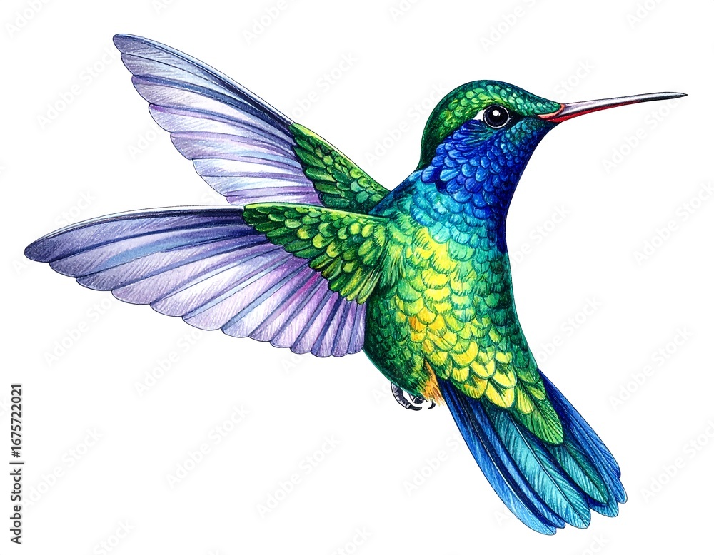 Obraz premium Vibrant hummingbird in flight (2)