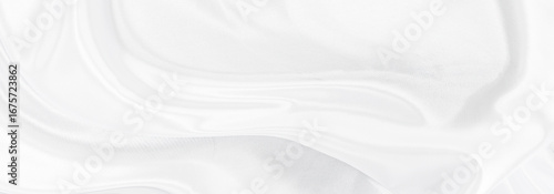 Wallpaper Mural White gray satin texture that is white silver fabric silk panorama background with beautiful soft blur pattern natural. Torontodigital.ca