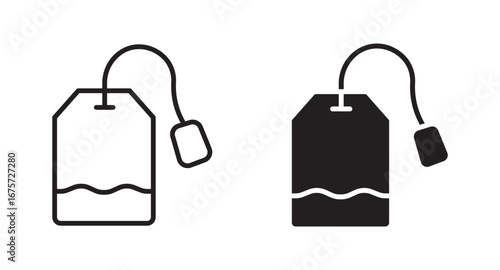 Teabag , tea bag line art icon for apps and websites