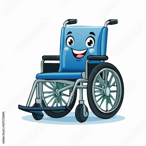 Happy Wheelchair Cartoon