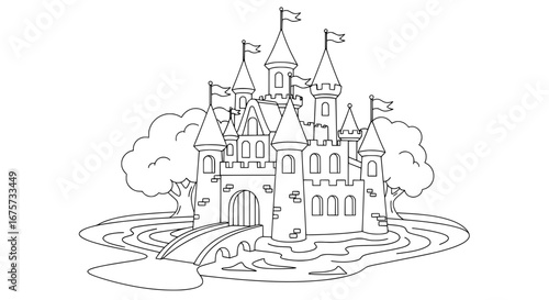 Castle with transparent background