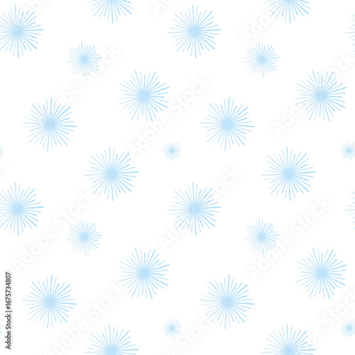 Simple vector seamless pattern with snowflakes. Illustration for winter design.