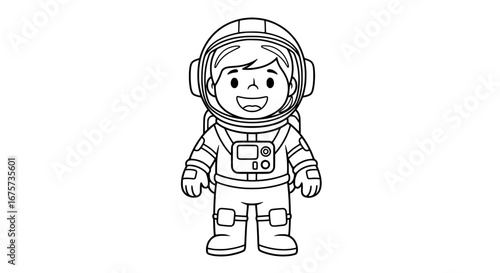 Cute astronaut character with transparent background