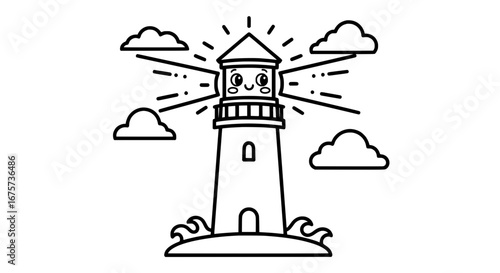 Lighthouse with transparent background