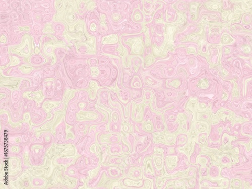 Abstract swirl pattern in pastel pink and cream.
