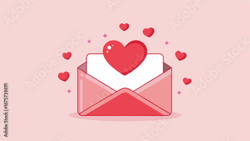 Happy valentine s day greeting with hearts and arrows