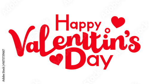 Happy valentines day red text with hearts