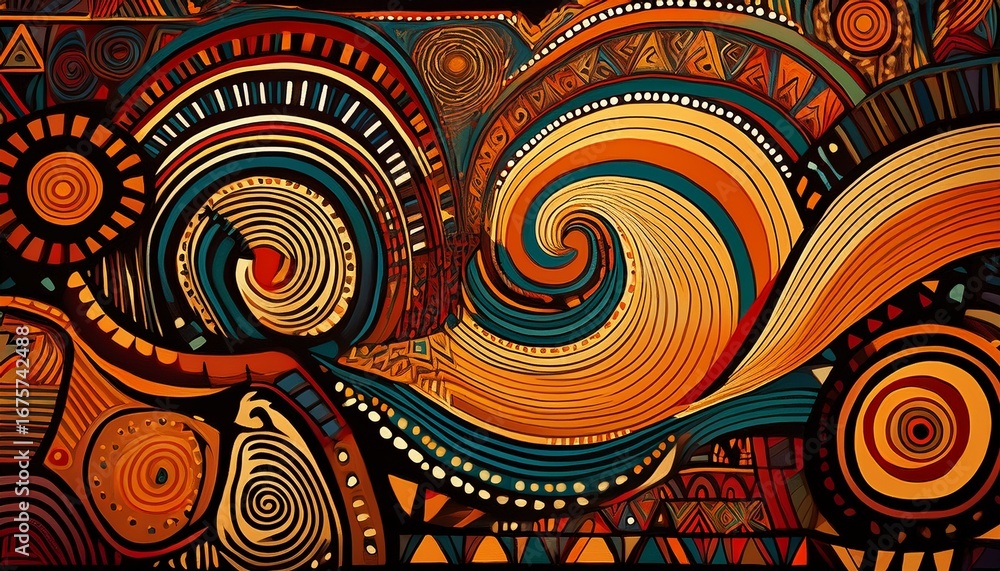 african folk art inspired abstract patterns as background african folk art inspired abstract patterns as background