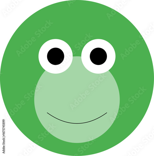 Charming green frog illustration nature wildlife amphibian character cute cartoon animal art
