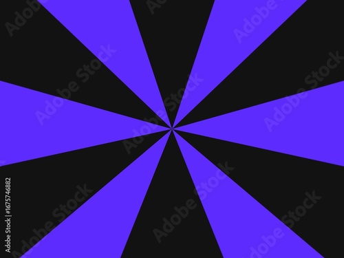 Striking sunburst pattern in purple and black colors.