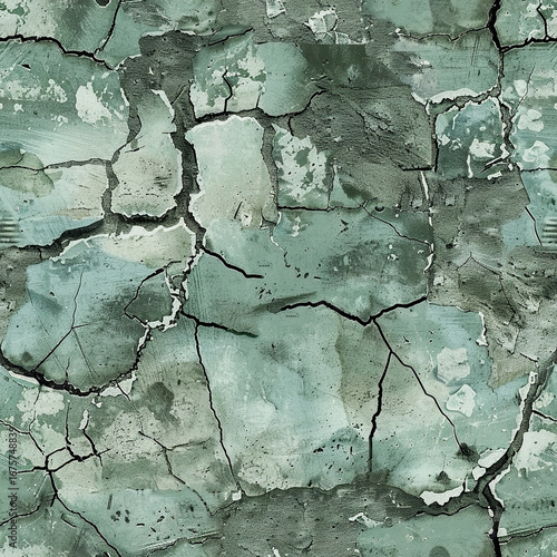 Old cracked wall seamless tile,  Repeating and looping background for print, banners, and wallpaper.
