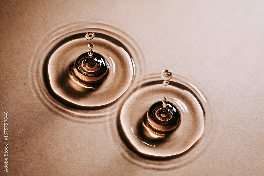 Obraz premium Delicate Equilibrium Oscillating Pendulums in Liquid Medium