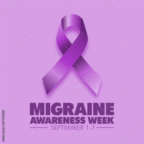 Vector graphic of Migraine Awareness Week ideal for Migraine Awareness Week celebration.