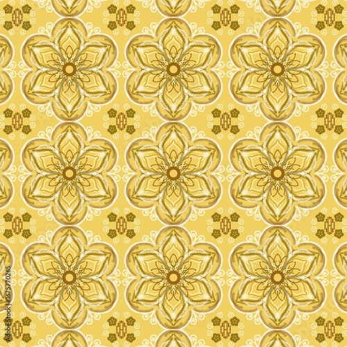 seamless yellow floral pattern