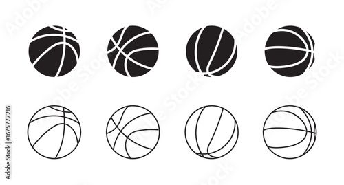  Basketball ball icon. Basketball logo vector icon flat . eps 10
