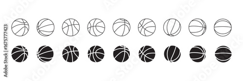  Basketball ball icon. Basketball logo vector icon flat . eps 10