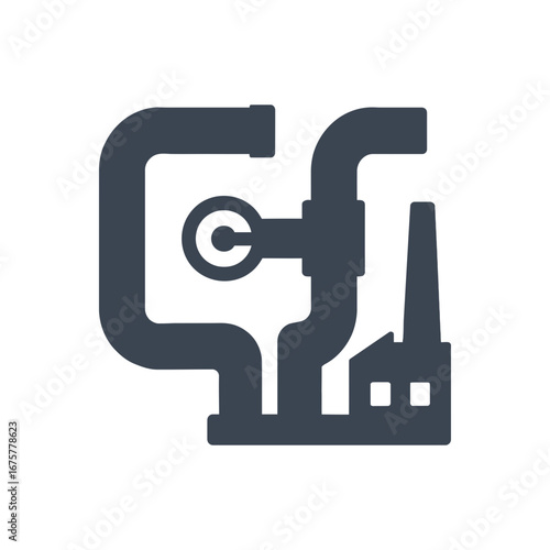 Industrial Piping System Icon