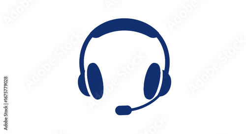 Gaming headset audio microphone communication device headphones gamer online sound technology virtual reality on transparent background