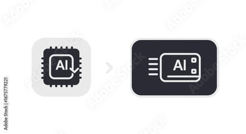 Artificial intelligence innovation chip technology processing transformation data science future on transparent background