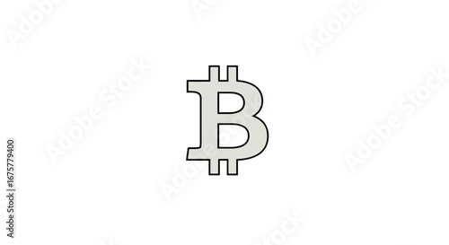 Silver crypto bitcoin currency digital decentralized finance blockchain technology investment finance symbol on transparent background