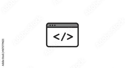Website development coding programming internet technology html css javascript design icon vector illustration on transparent background