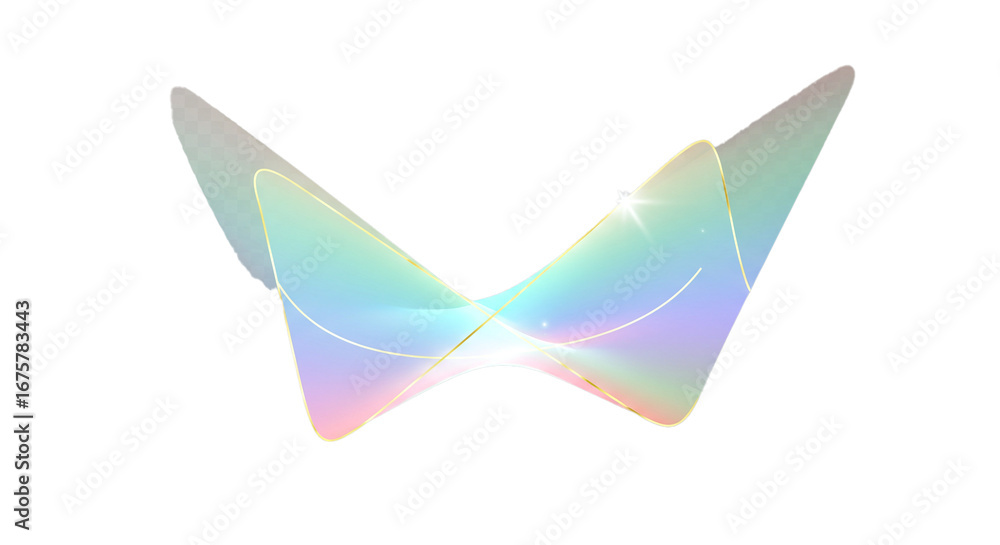 Naklejka premium Abstract holographic background design iridescent texture gradient rainbow light effect graphic art wallpaper on transparent background