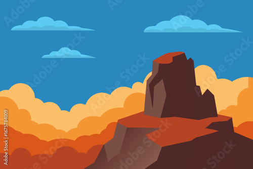 sunset in the mountains