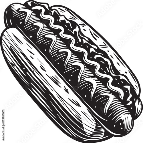 tasty and delicious hotdog vector illustration