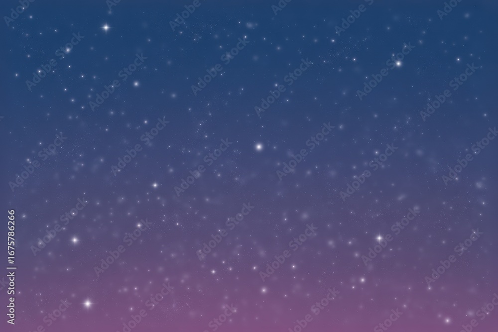 Fototapeta premium Vast starry night sky with a gradient of deep blue to soft purple hues