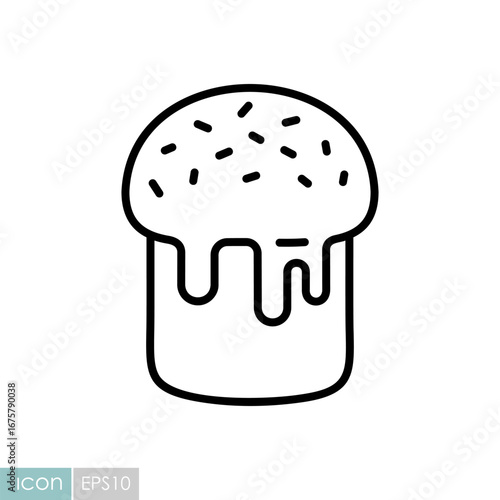 Easter bread kulich traditional festive icon