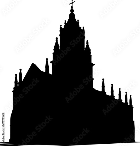 Prague Church Vector Art, Parroquia de San Miguel Arcángel