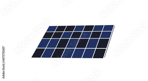 Solar panel renewable energy photovoltaic cell technology sustainable power generation solution on transparent background