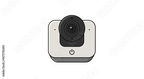 Security camera surveillance system home security protection technology safety device monitoring equipment on transparent background