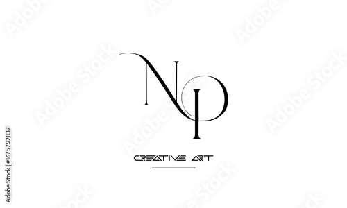 NP, PN, N, P abstract letters logo monogram