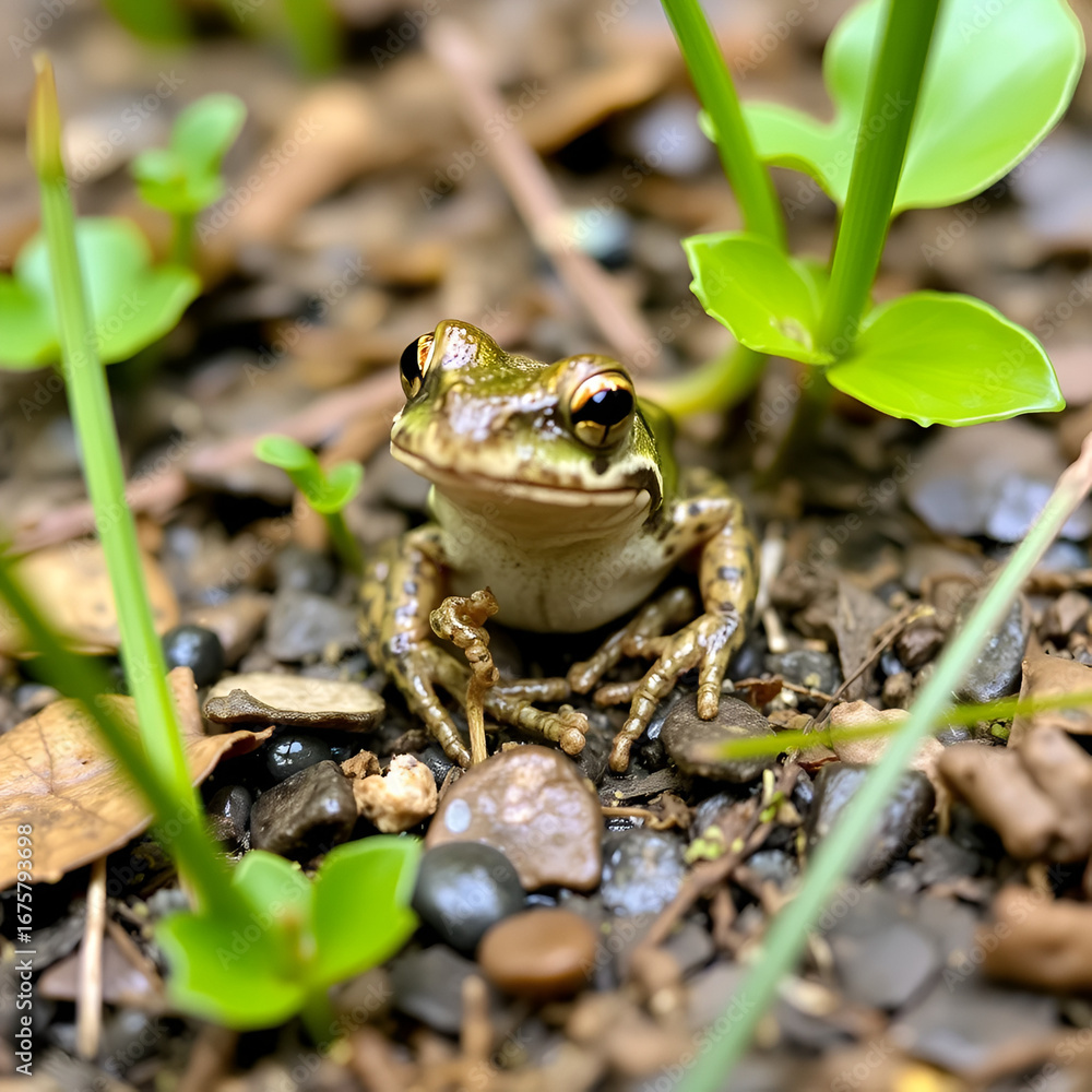 Fototapeta premium little frog in nature