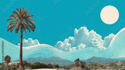 palm tree Puppetmind collage image