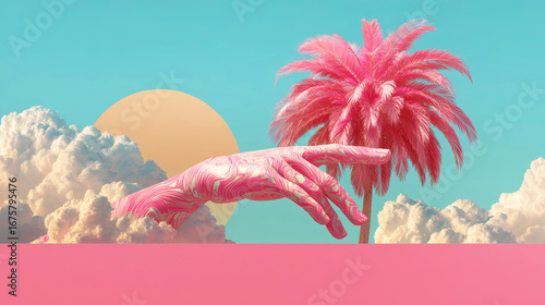 palm tree Puppetmind collage image 