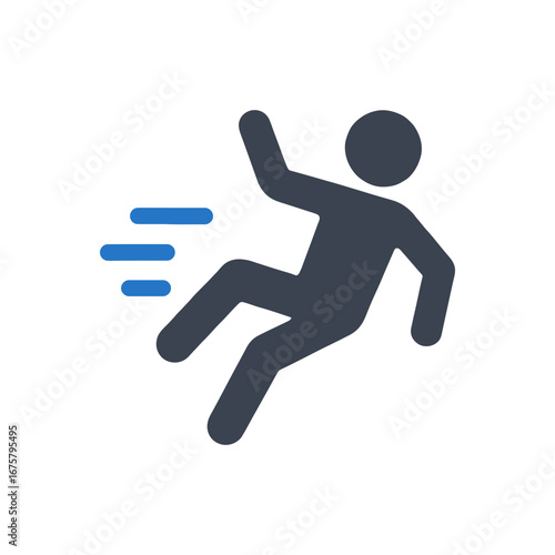 Slipping Accident Danger icon