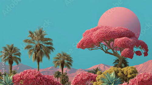 palm tree Puppetmind collage image 