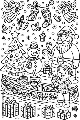 Christmas Coloring Pages for Kids & Adults | Santa, Reindeer, Snowman & Holiday Fun