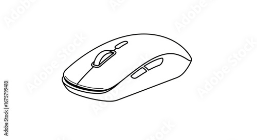 White mouse computer accessory input device wireless technology ergonomic design pc peripheral equipment on transparent background