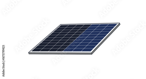 Solar panel renewable energy photovoltaic cell power generation sustainability technology resource efficiency on transparent background
