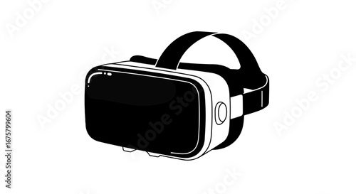 Virtual reality headset vr gaming device augmented reality technology innovation entertainment experience on transparent background