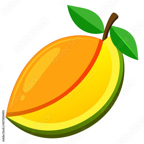 Freshly sliced vibrant mango, a healthy and delicious tropical fruit perfect for smoothies, recipes, or food blogs, ready to be enjoyed.