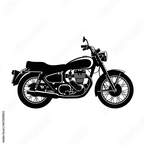 motorcycle on white background