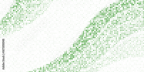 Abstract White and Green wave wide background banner