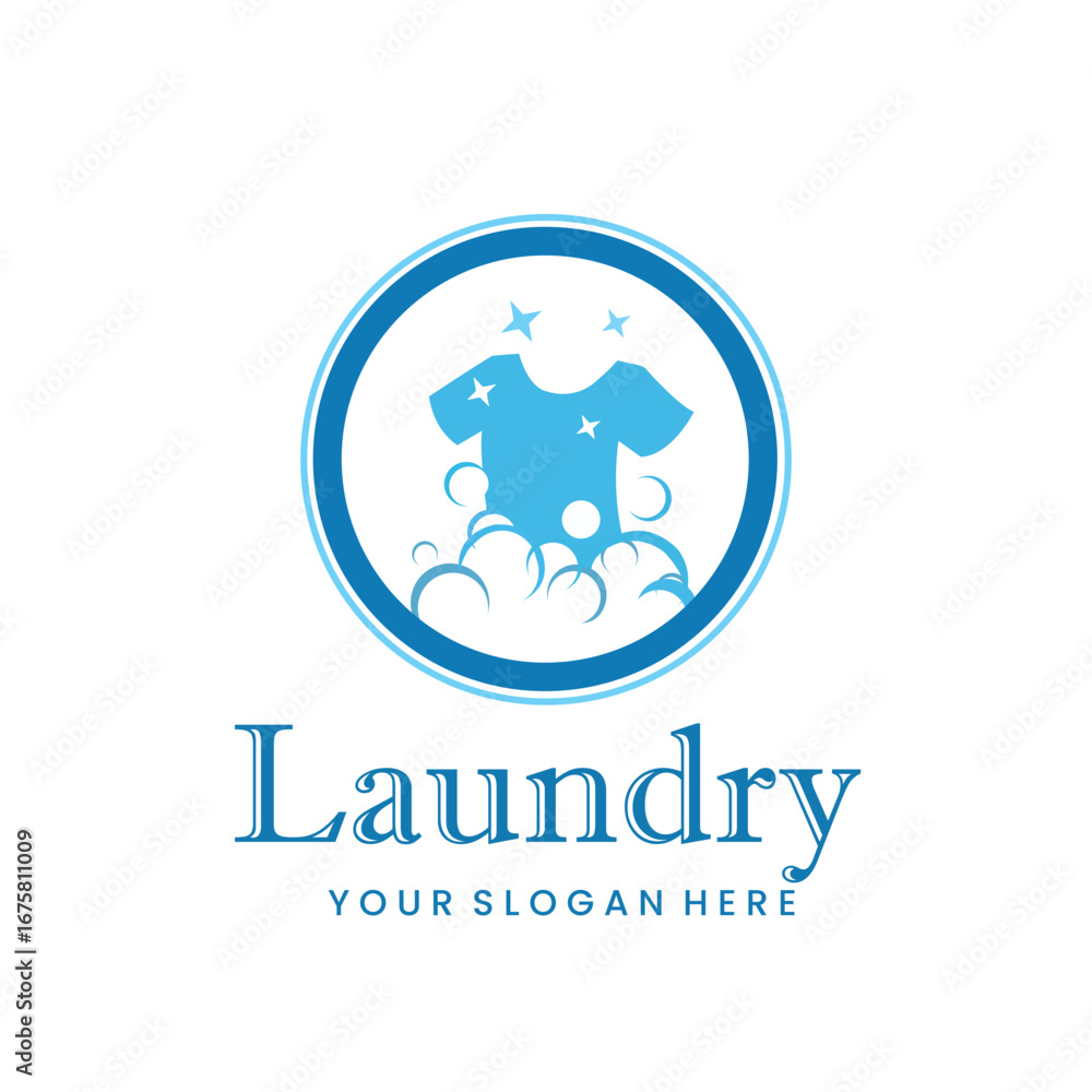 Obraz premium Laundry logo vector logo template concept, creative 